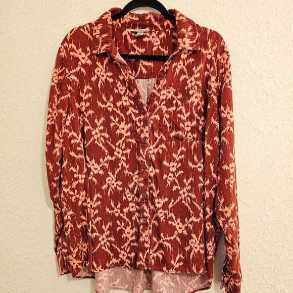Button Down Shirt Women's Top Blouse - Picture 1 of 5